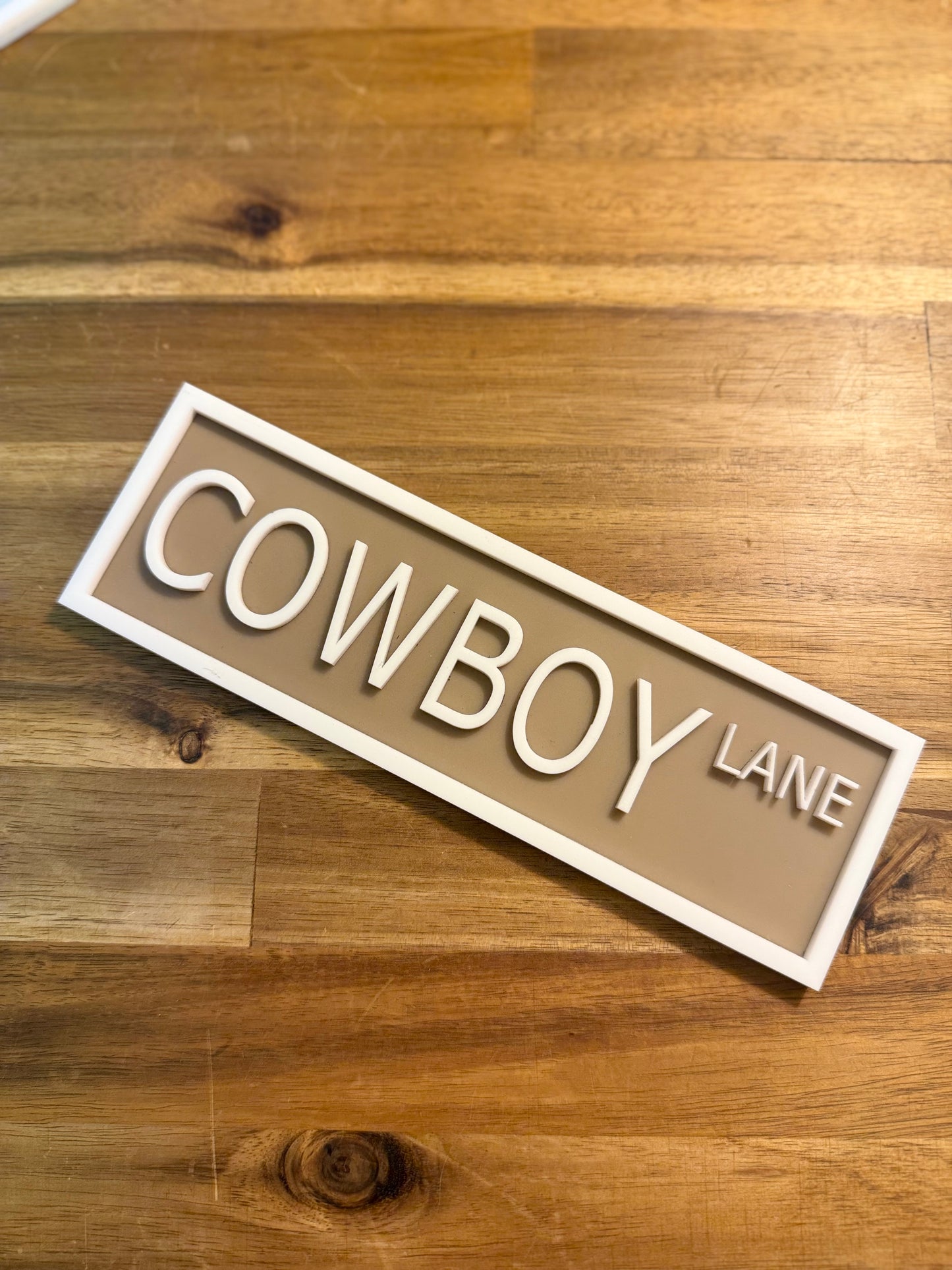 Bookshelf Sign - Cowboy Lane