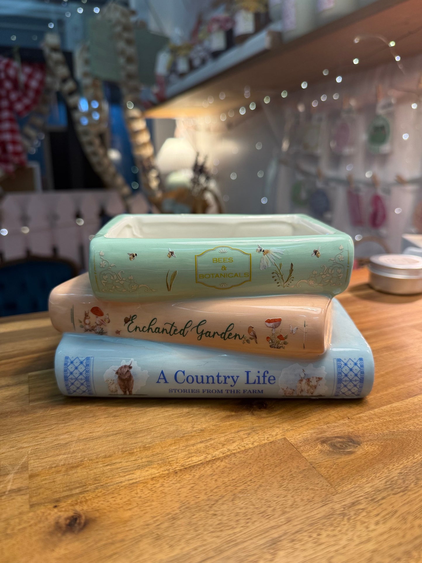 Enchanted Garden Book Stack Planter