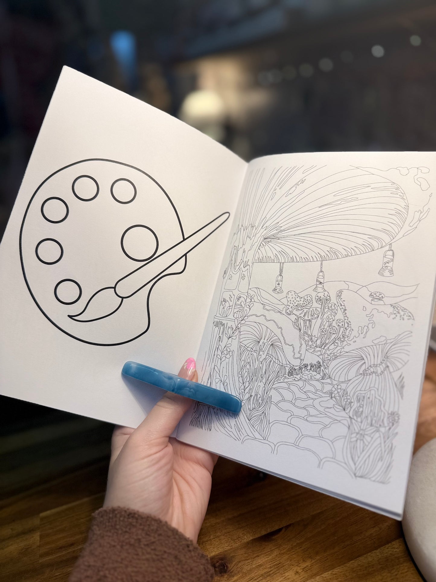 Mushrooms & Butterfly - Colouring Book