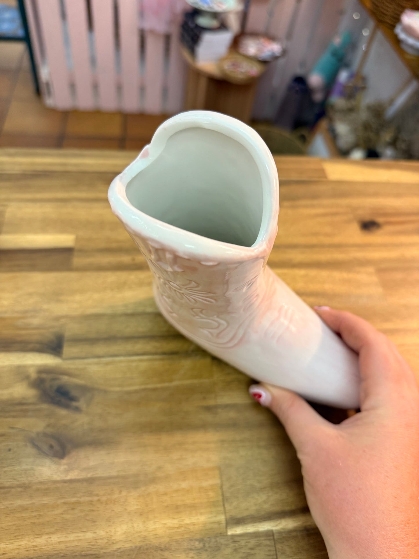Single Cowboy Boot Vase