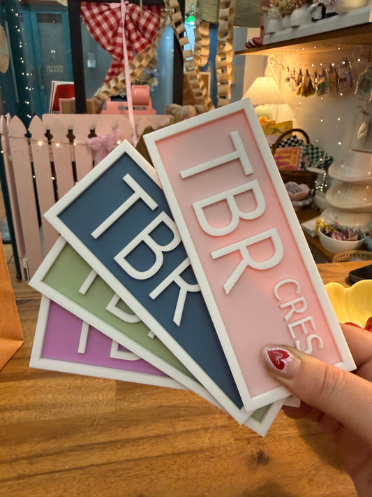 Bookshelf Sign - TBR Cres
