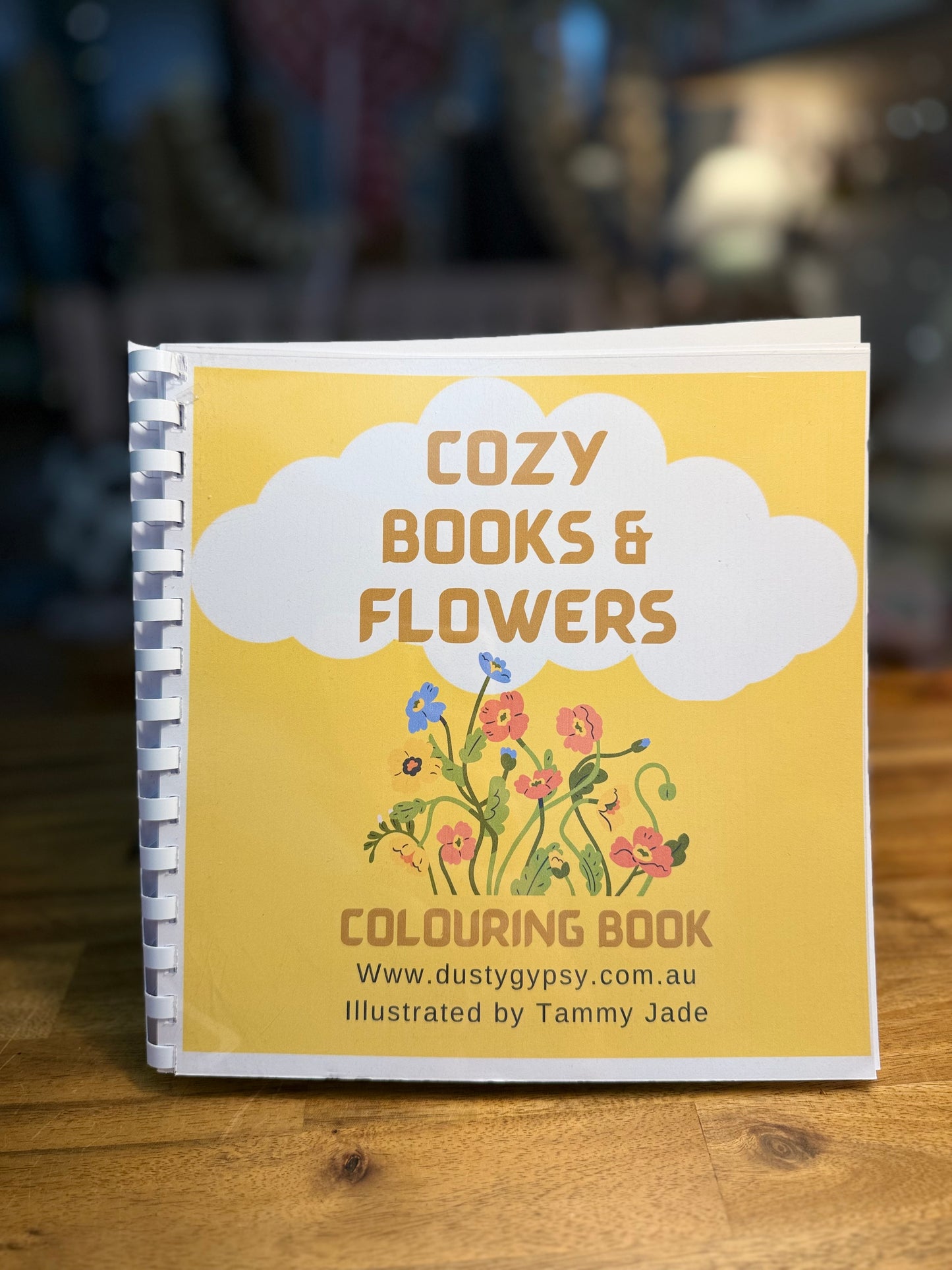 Cozy Books & Flowers - Colouring Book