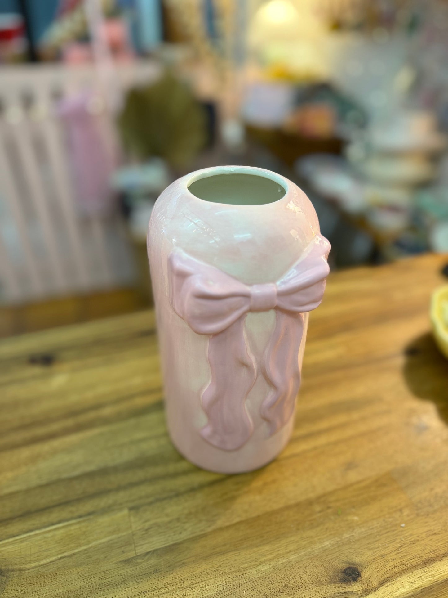 Pink Bow Vase
