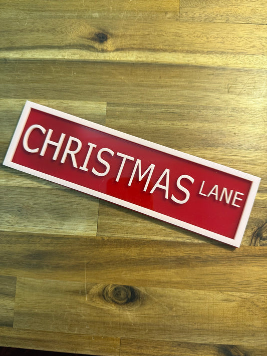 Bookshelf Sign - Christmas Lne