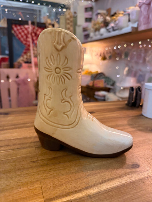 Single Cowboy Boot Vase