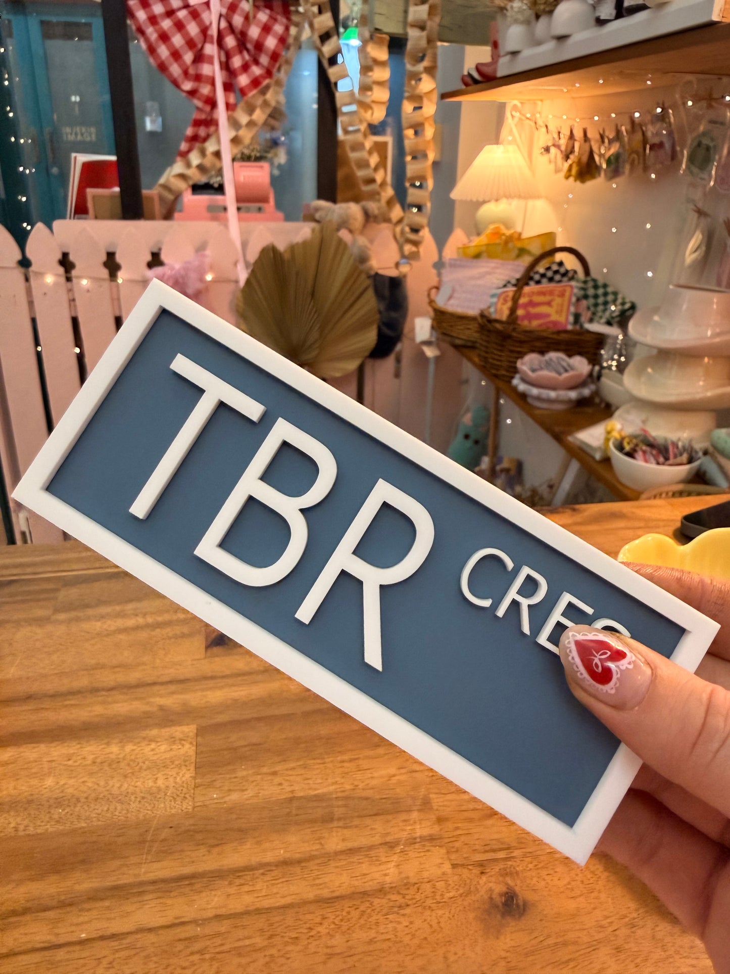 Bookshelf Sign - TBR Cres