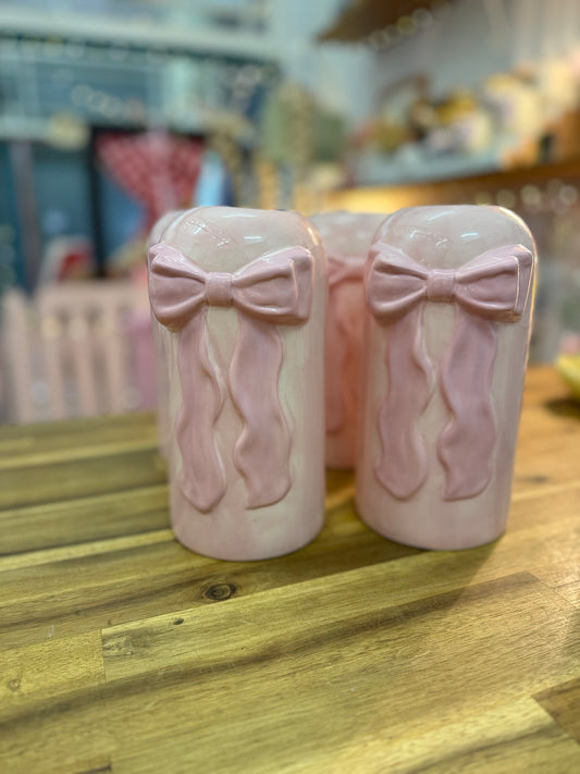 Pink Bow Vase