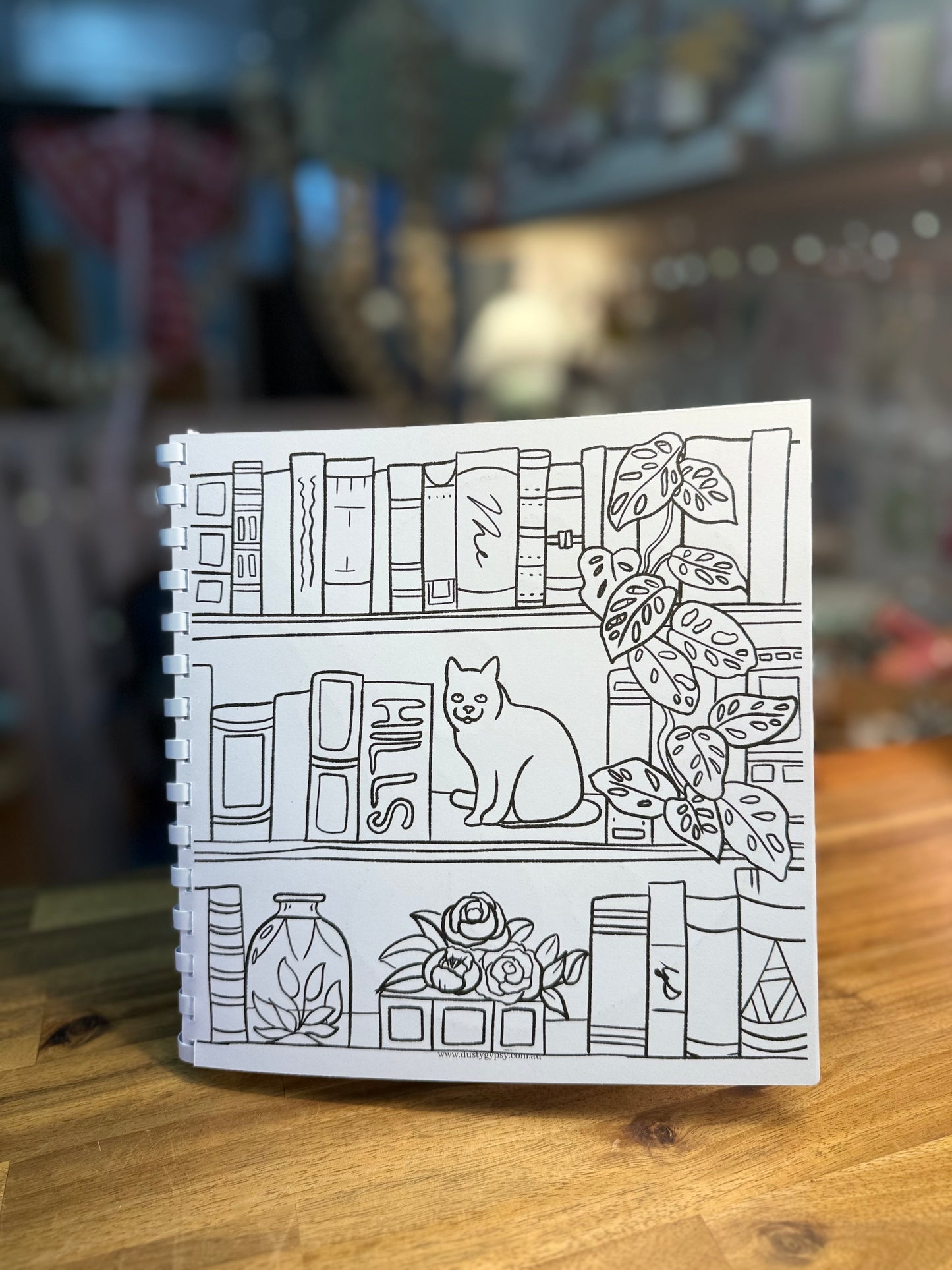 Cozy Books & Flowers - Colouring Book