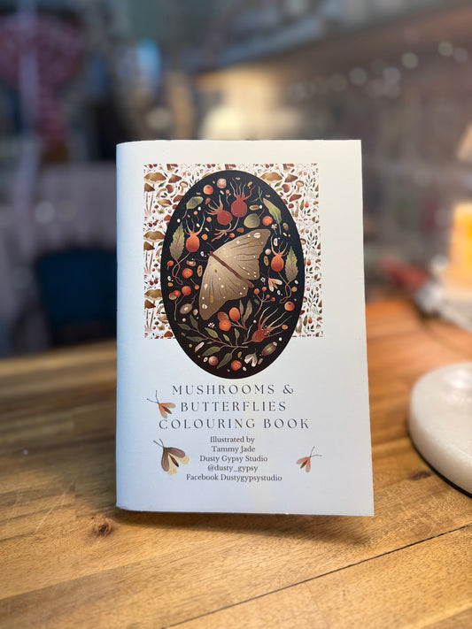 Mushrooms & Butterfly - Colouring Book