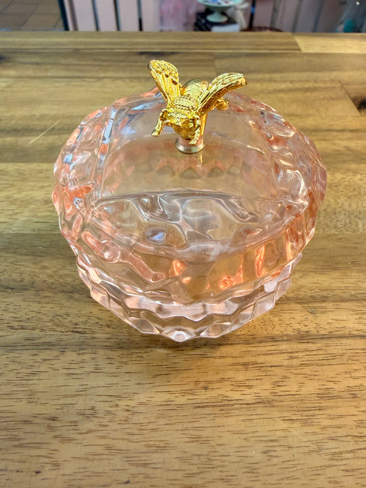Bee Glass Trinket Jar